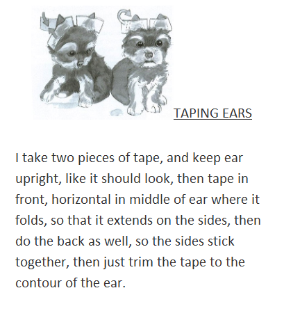 Taping ears